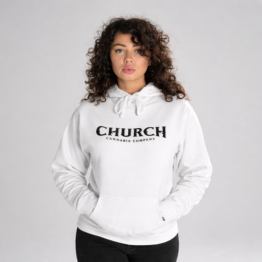 Church Unisex Rocker Hoodie White
